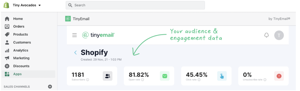 ActiveCampaign vs TinyEmail: CRM integration of TinyEmail and Shopify