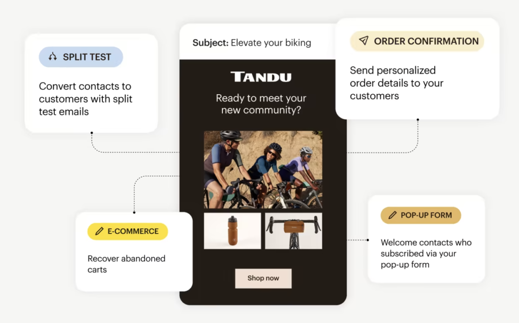 Mailchimp vs tinyEmail: MailChimp Email